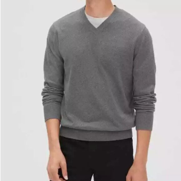 GAP Men's  Grey V Neck Cotton Sweater SZ XL - Picture 8 of 8